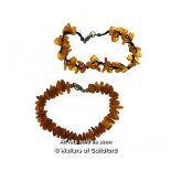 Two amber bracelets