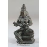 A South East Asian small bronze statuette of a goddess, 7cm.