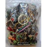 Sealed bag of costume jewellery, gross weight 3.92 kilograms