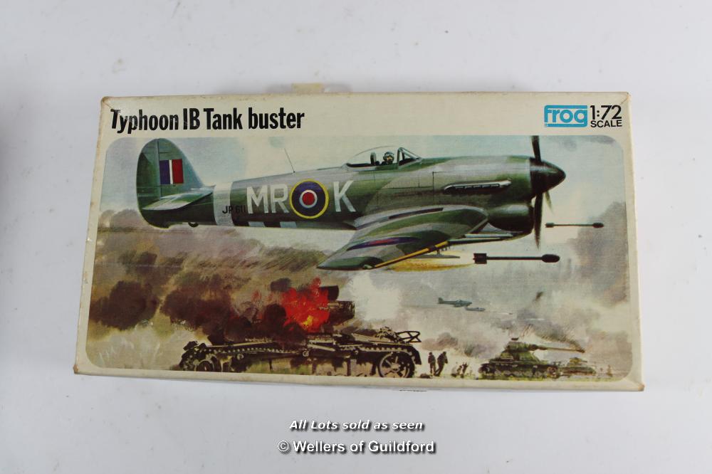 Frog vintage 1:72 warplane models to include, Curtis P/40 Fighter F391, Typhoon IB Tank Buster F389, - Image 8 of 11