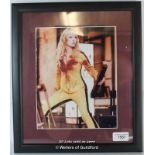 Uma Thurman , American actress and model, signed photo from "Kill Bill" with C.O.A, framed and