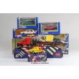 Corgi die-cast, assorted boxed models including Mini-British racing green, Mini flame red, Evening