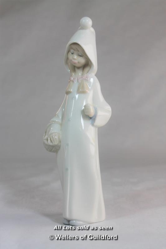 Lladro figure of girl in night clothes; two Nao figures of children (3) - Image 8 of 10