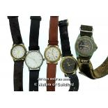 *Five gentlemen's wristwatches