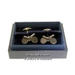 *Ralph Lauren silver cufflinks in the design of tennis rackets (Lot subject to VAT)