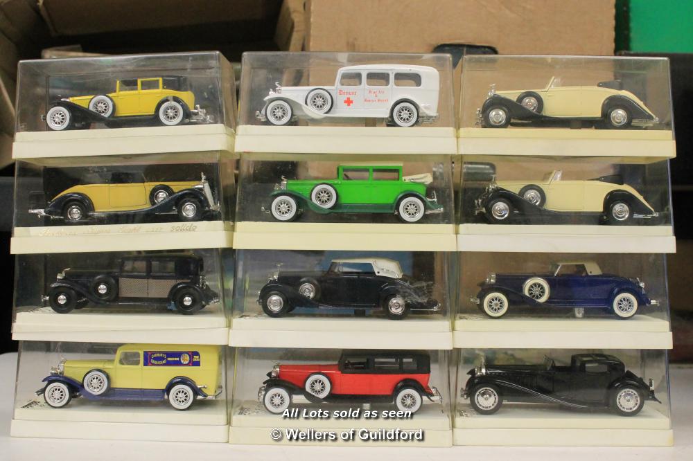 Solido die-cast cars including Rolls Royce 4077, Ford 4055 and Cadillac Ambulance 4042 (12)