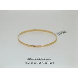 22ct fixed gold bangle, weight 11.9 grams
