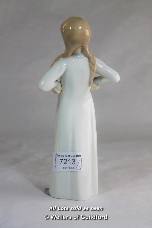 Lladro figure of girl in night clothes; two Nao figures of children (3) - Image 3 of 10