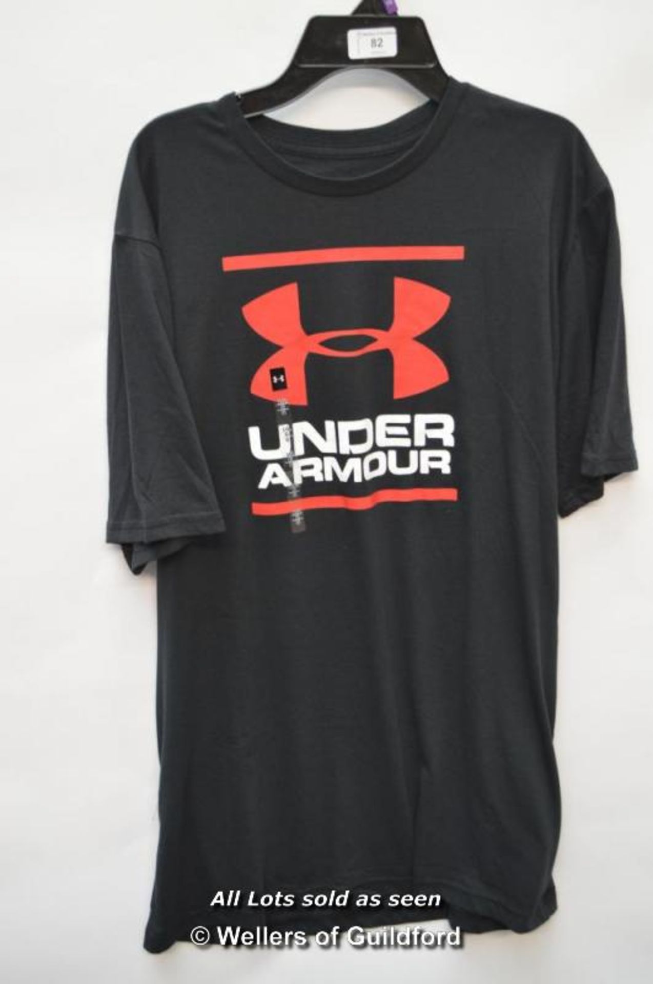 *GENTS NEW UNDER ARMOUR BLACK CREW NECK T-SHIRT SIZE LARGE