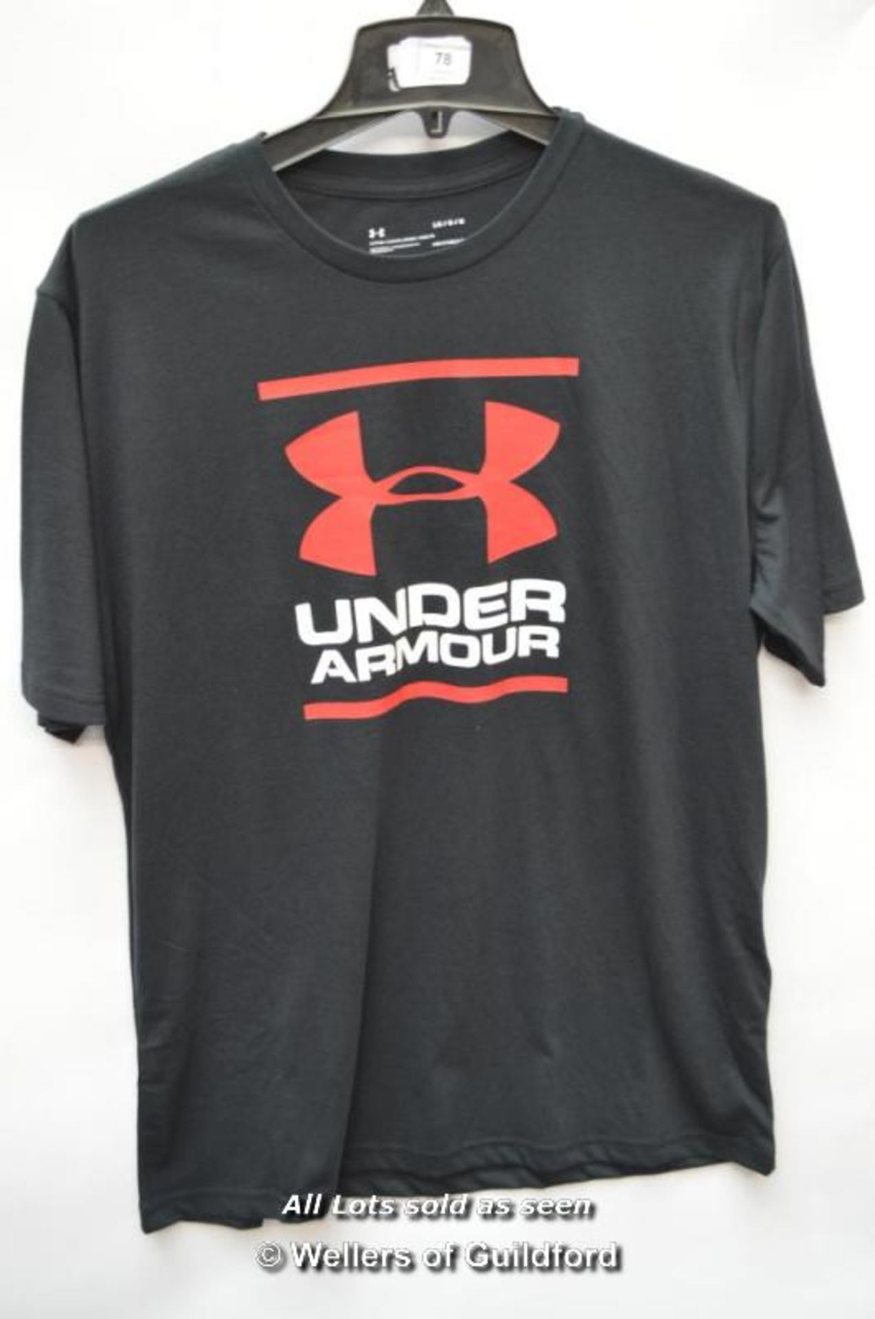 *GENTS NEW UNDER ARMOUR BLACK CREW NECK T-SHIRT SIZE LARGE