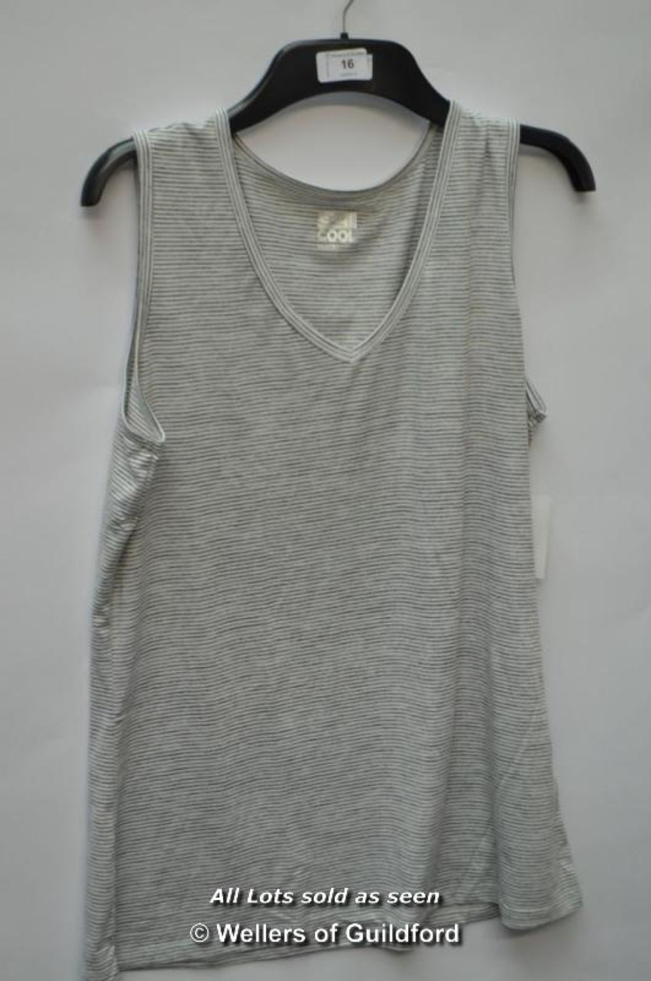 *LADIES NEW 32 DEGREES COOL GREY STRIPED VEST SIZE EXTRA LARGE