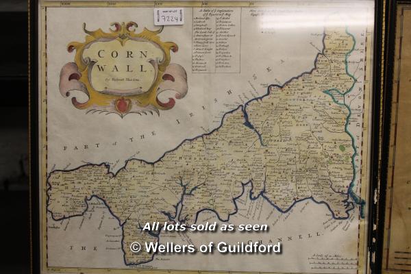 After Robert Morden, maps, Devonshire 34 x 40cm; Cornwall 35.5 x 42cm. (2) - Image 4 of 5