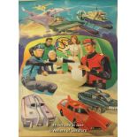 Captain Scarlet and the Mysterons Anglo Confectionary card poster 1967, 70 x 53cm
