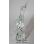 Licio Zanetti, Murano, clear glass sculpture of a penguin, 41.5cm.