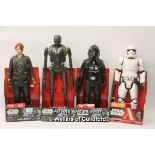 *Star Wars: four new large scale 18" figures (Lot subject to VAT)