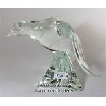Licio Zanetti, Murano, clear glass sculpture of a flying bird, 22.5cm.