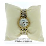 Ladies' Rotary wristwatch, circular mother of pearl dial with baton hour markers, in two tone