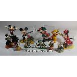 Mickey Mouse collectibles including Magician Mickey, Symphony Flow, Thru the Mirror, three Mickey