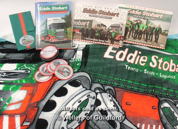 Eddie Stobart collectables to include dvd's, book, towel and coasters