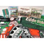 Eddie Stobart collectables to include dvd's, book, towel and coasters