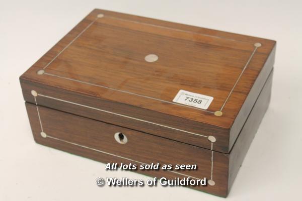 *A Victorian Jewellery / sewing box (Lot subject to VAT)
