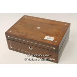 *A Victorian Jewellery / sewing box (Lot subject to VAT)