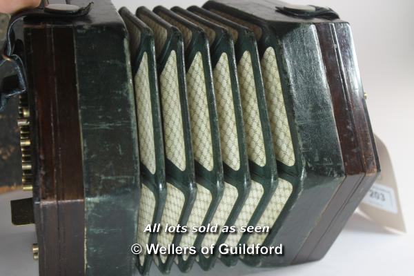 A 48 button concertina in original hexagonal box, un-named. - Image 4 of 7