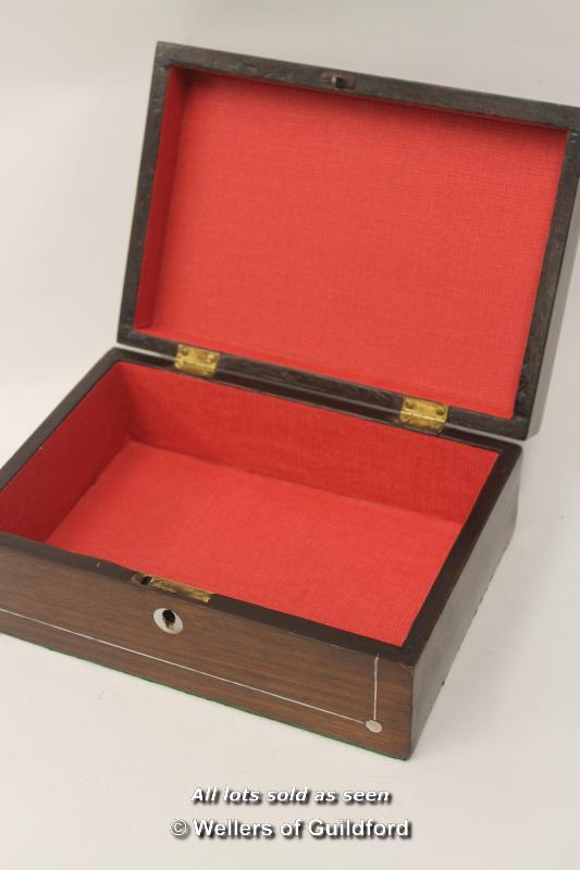 *A Victorian Jewellery / sewing box (Lot subject to VAT) - Image 2 of 2