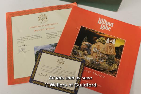 *Lilliput Lane 'Harvest Home' with paperwork and deeds (Lot subject to VAT) - Image 4 of 4