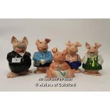 *Retro 1980's Wade Nat West Piggy bank family set (Lot subject to VAT)