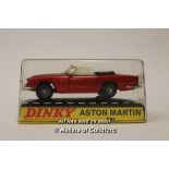 Dinky no.110, Aston Martin D.B.5 Convertible, red body in clear perspex box