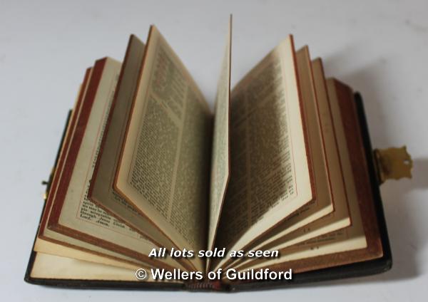 Book of Common Prayer, leather binding with cut brass ornaments and clasp, leather slip case. - Image 3 of 3