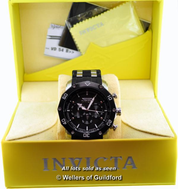 *Gentlemen's Invicta 28753 Pro Diver wristwatch, circular black dial with baton hour markers and - Image 2 of 2