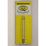 *Vintage Duckhams enamel thermometer sign (Lot subject to VAT) (LQD98)