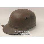 *Vintage leather and cork motorcycle helmet 'The Corker' (Lot subject to VAT) (LQD98)