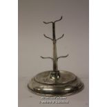 A silver ring tree, Birmingham, probably 1910, 8.5cm.