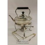 *Antique Mappin & Webb Silver Plated Spirit Kettle Triple Princes Plate, With Two Clawed Sugar
