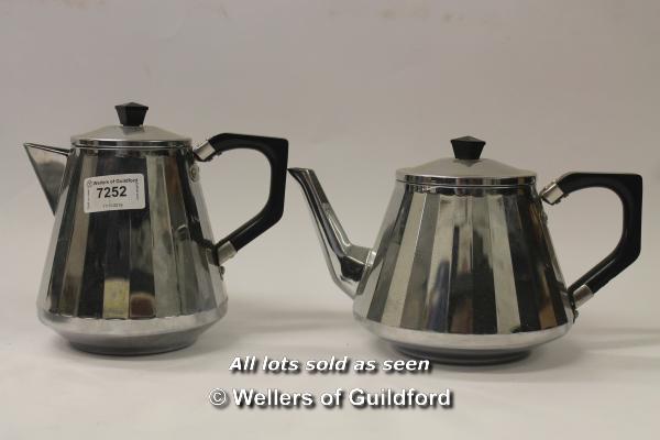 Swan Doric Ware part set comprising of coffee pot, tea pot, milk jug, sugar bowl and tray (5) - Image 2 of 5