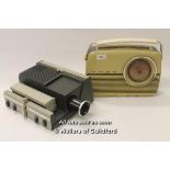 *Vintage Bush radio type TR 82C with a Sawyer's 500 R slide projector (Lot subject to VAT)