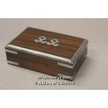 *Indian hand made rosewood box (Lot subject to VAT) (LQD98)