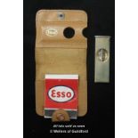 *Rare vintage 1960's Esso Petrol free give-away cigar cutter, matches and case (Lot subject to