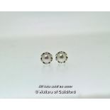 *Pair of Pandora pearl stud earrings in silver (Lot subject to VAT)