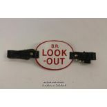 *Railway Lookout Armband Badge British Railways Enamel Good Condition- (Lot Subject To VAT) [