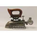 *Antique W. Feldmeyer flat iron with spirit tank (Lot subject to VAT) (LQD98)