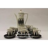 A fifteen piece Portmeirion coffee set designed by Susan Williams-Ellis