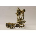 *A Keuffel & Esser brass surveyors theodolite with a pair of brass binoculars (Lot subject to VAT)