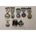 *A collection of masonic medals bearing hallmarks (7) (Lot subject to VAT) (LQD90)