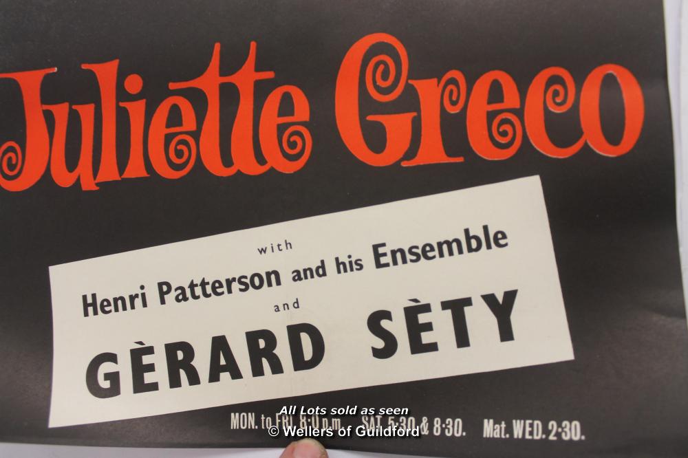 *Juliette Greco Stunning Concerts Poster March & April 1965 Savoy Theatre London- (Lot Subject To - Image 3 of 4