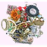 *Selection of vintage costume jewellery (Lot subject to VAT)