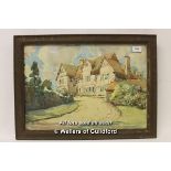 Knighton Hammond, watercolour, country house, inscribed 'To Ann July 26th 1931' in pencil, signed